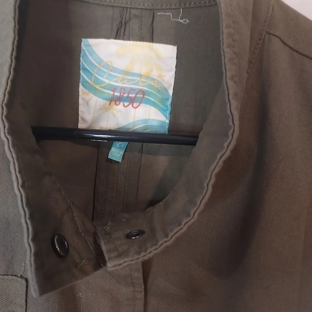CALI 1850 Military Zara fatigue olive green oversize pearl detail jacket… - Picture 7 of 15